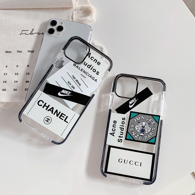 Ốp điện thoại silicone dẻo trong suốt in họa tiết thương hiệu thời trang cho iPhone 11pro 8plus X E2 XR Xsmax 6S 7 | BigBuy360 - bigbuy360.vn