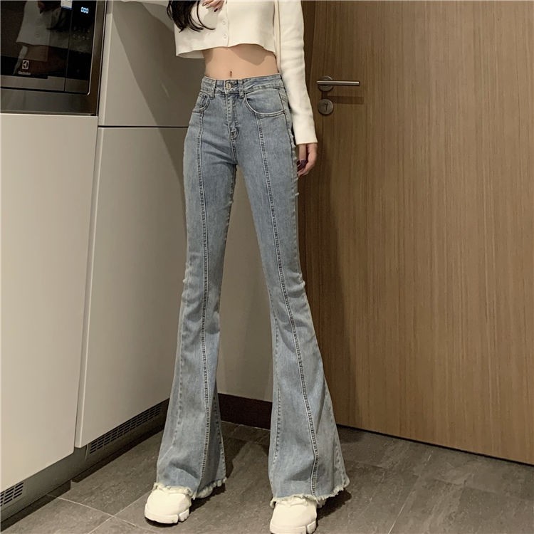 Quần Jeans Nữ Ống Loe Thời Trang 2021