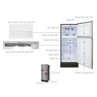 Tủ lạnh Sharp Inverter 165 lít SJ-X176E-SL/DSS