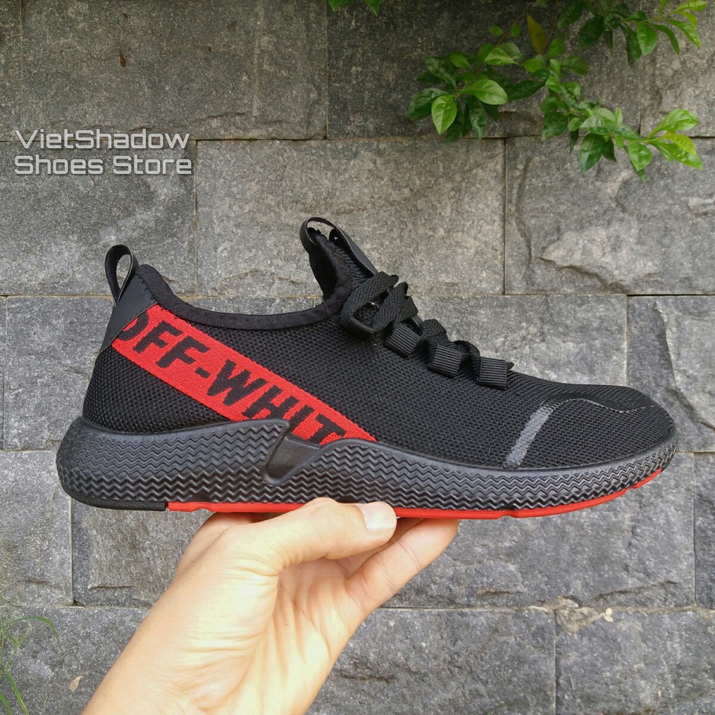 Sneakers nam 2018 - Giày thể thao nam 3 màu sọc đen, sọc vàng, sọc đỏ - Mã SP D04