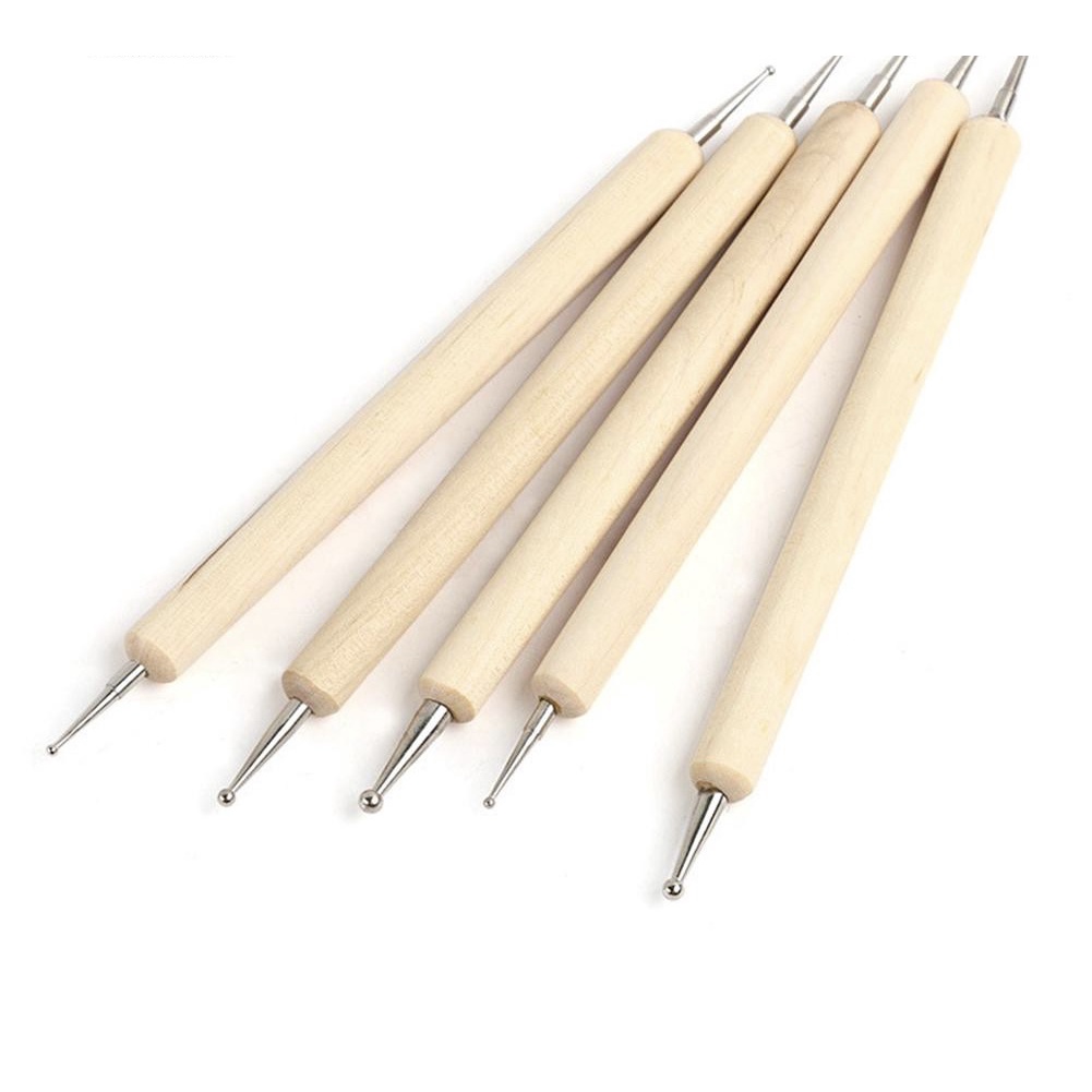 Set 5 bút chấm bi gỗ