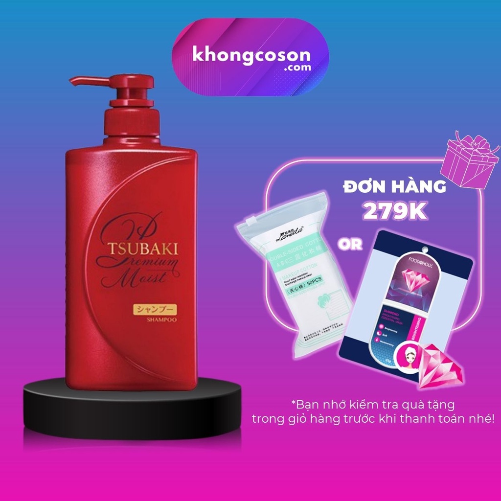 Dầu Gội Dưỡng Tóc Siêu Cấp Ẩm Tsubaki Premium Moist Bản Nhật Mới (490ml) - Khongcoson