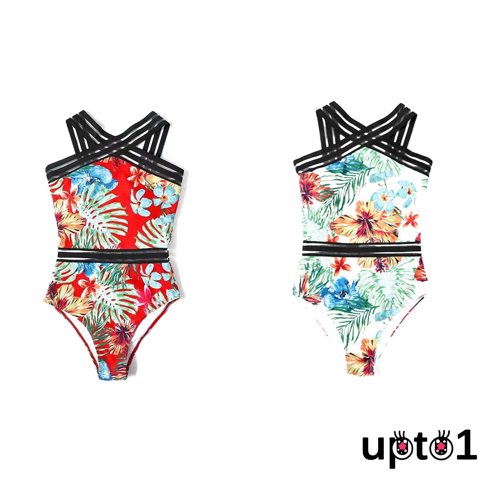Up-Women’s Sexy One-piece Bikini Personality Plant Printing Backless High-waist Slim Fit Swimsuit | BigBuy360 - bigbuy360.vn
