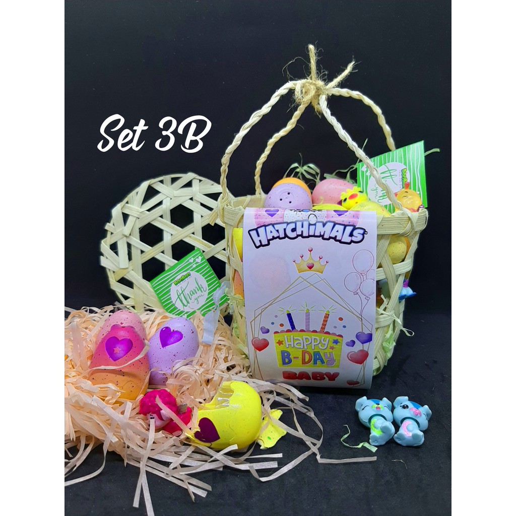 GIỎ TRỨNG HATCHIMALS - QUÀ TẶNG SINH NHẬT (GIỎ 10-15-20 TRỨNG - 5 THÚ RỜI)