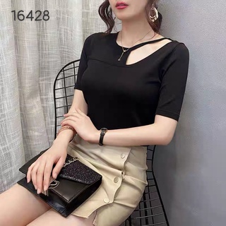 Áo kiểu BIGSIZE Len kh o é t 1 bên 16428
