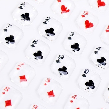 Charm Lá Bài Tây Tết 2022 | Đá Pha Lê Trang Trí Móng