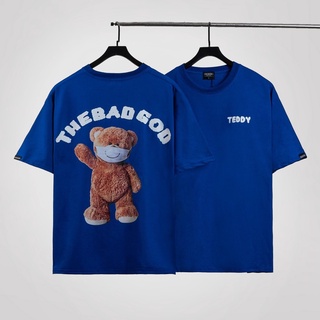 Áo thun tay lỡ The Bad God Cobalt Blue Teddy Mask tee