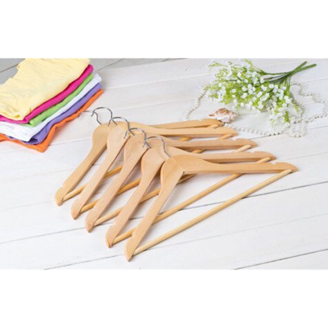 Móc gỗ thanh ngang combo 30 cây