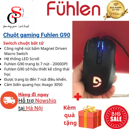 Chuột chơi game Chuột gaming Fuhlen G90s RGB- 2nd95% _Chuột gaming giá rẻ chính hãng