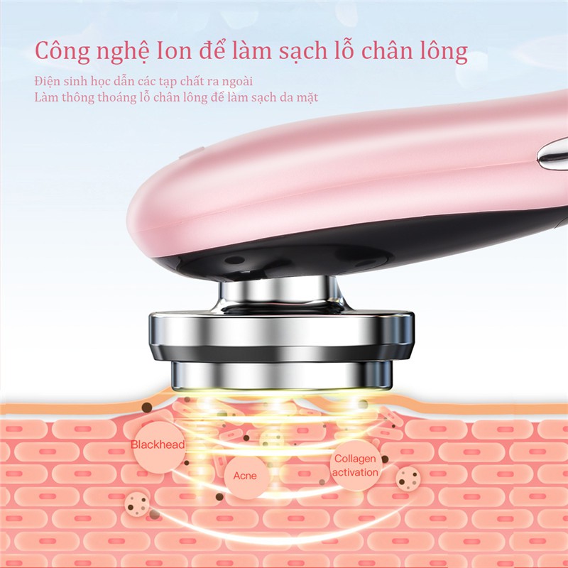 [Mã FMCGMALL - 8% đơn 250K] Máy chăm sóc làm sạch da mặt CkeyiN EMS có đèn led sử dụng điện tiện dụng | BigBuy360 - bigbuy360.vn