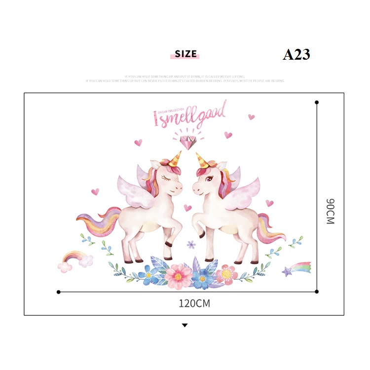 Decal dán tường Combo Pony A23 A86 - Decal dán tường Hàn Quốc
