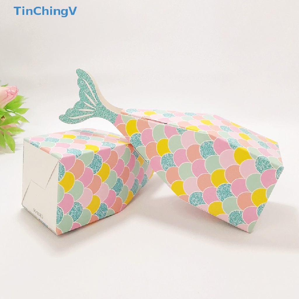 [TinChingV] Set 10 Hộp Giấy Đuôi Cá Đựng Bắp Rang Bơ Làm Quà Tặng Cho Trẻ Em [Mới]
