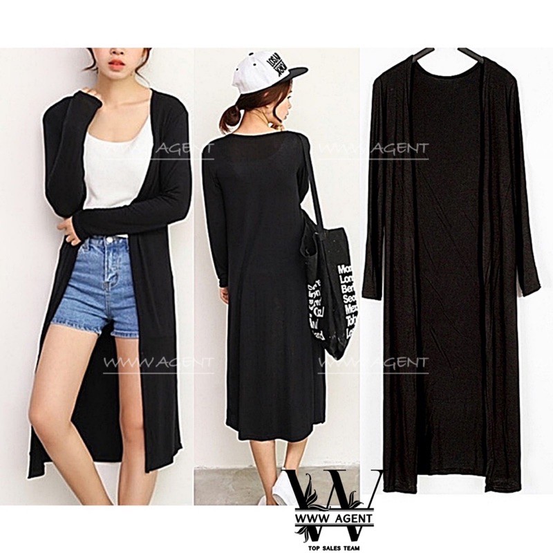 WOMEN LONG SLEEVE LONG CARDIGAN MUSLIMAH COTTON BORONG MURAH DRESS CARDIGAN LABUH