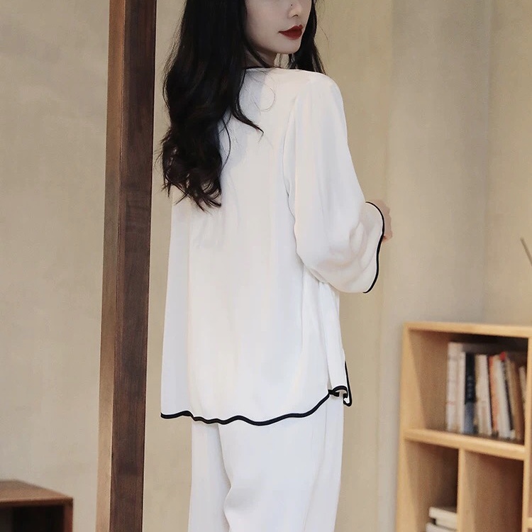 Bộ Đồ Ngủ Pijama Lụa DEAR MYDARLING Cổ Cánh Tiên Cao Cấp - M10