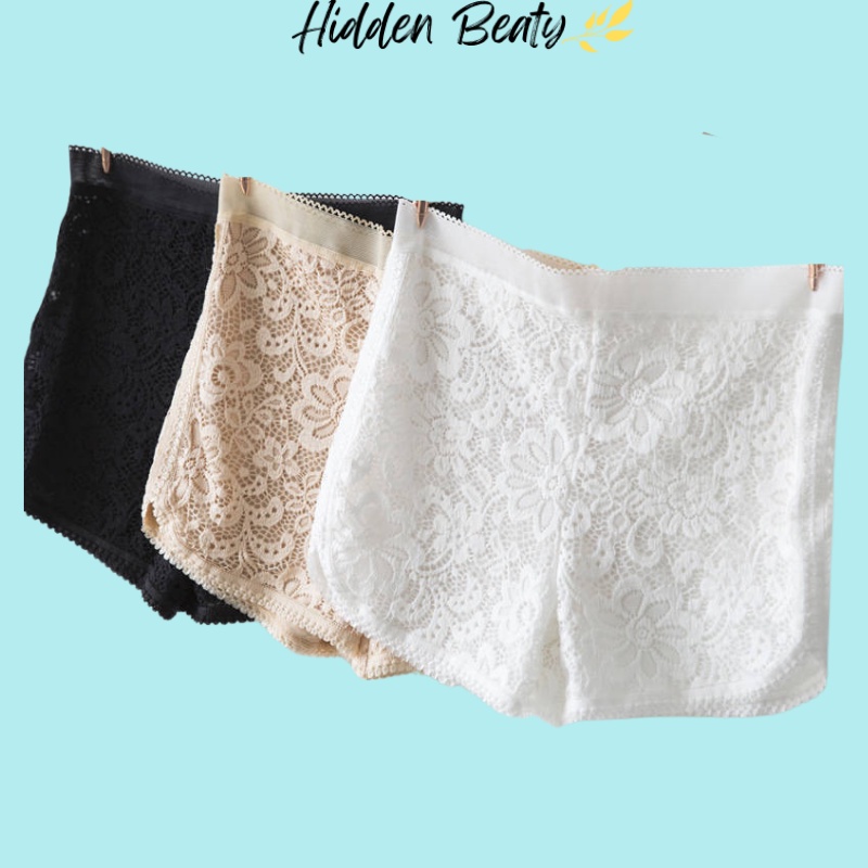 Quần mặc váy, Quần Váy Cotton Ren  Co Giãn Q019
