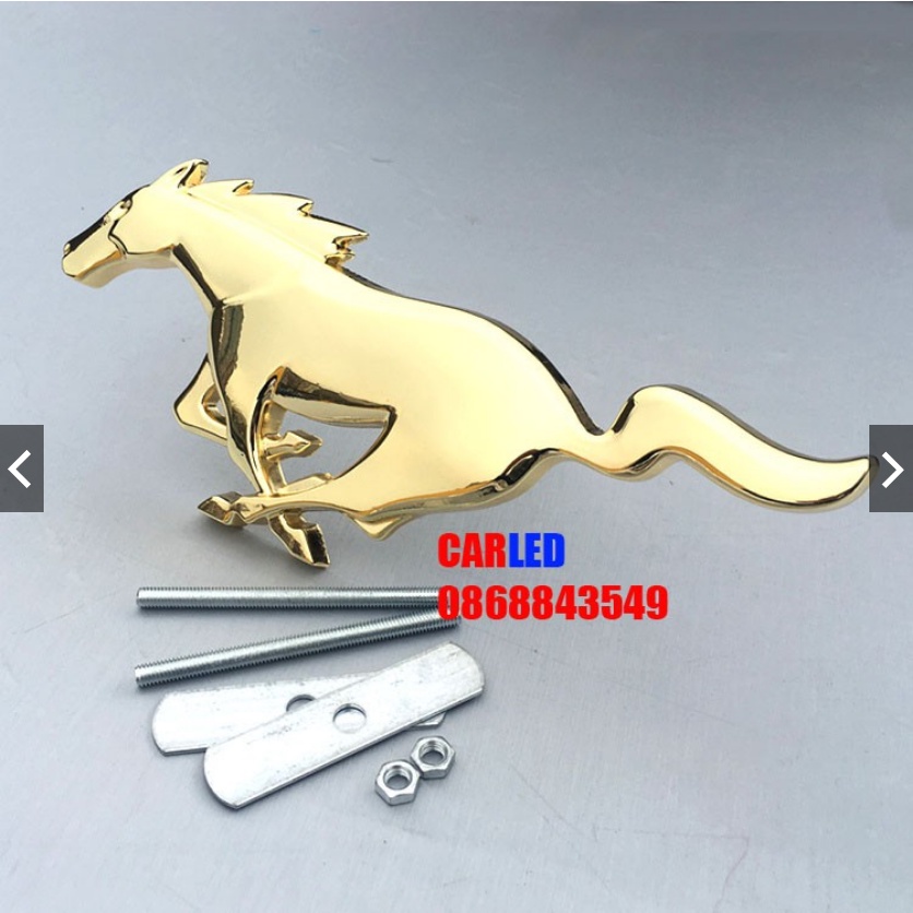 Logo 3D Mustang hình con ngựa cao cấp chuyên lắp mặt ca lăng các loại xe