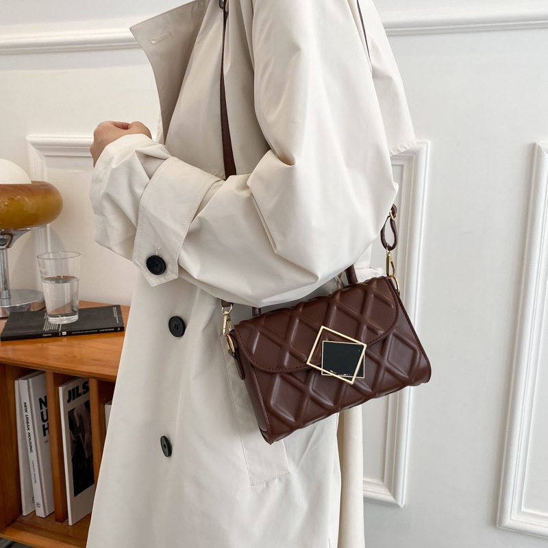 Túi đeo chéo hình vuông nhỏ IELGY đơn giản phong cách retro phương Tây