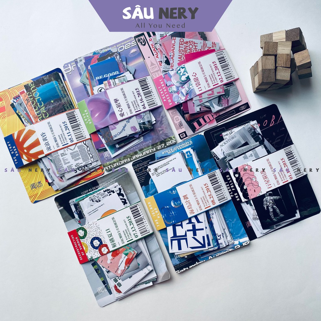 [SALE XẢ HÀNG] Sâu Nery - SN137 - Set 60 sticker và card decor xinh xắn_RAINBOW PARADISE