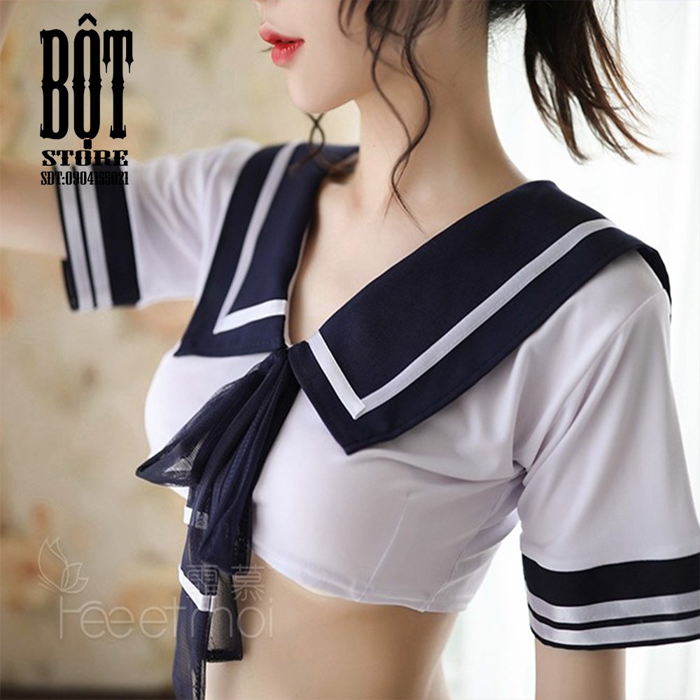 Đồ cosplay sexy học sinh anime - Set váy ngủ nữ sinh gợi cảm DN01