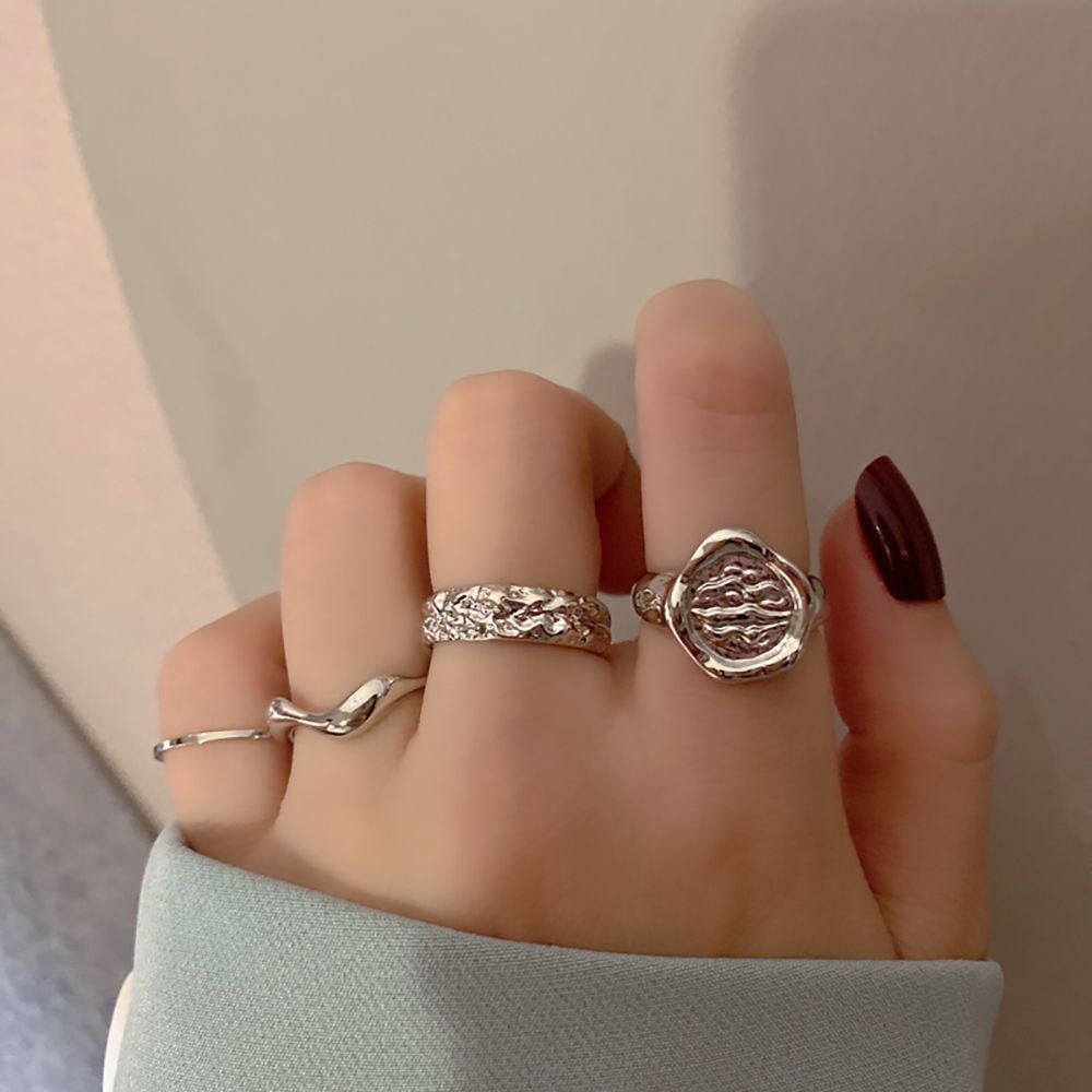 Set 4 nhẫn đeo khớp ngón tay kiểu dáng vintage thời trang cho nữ