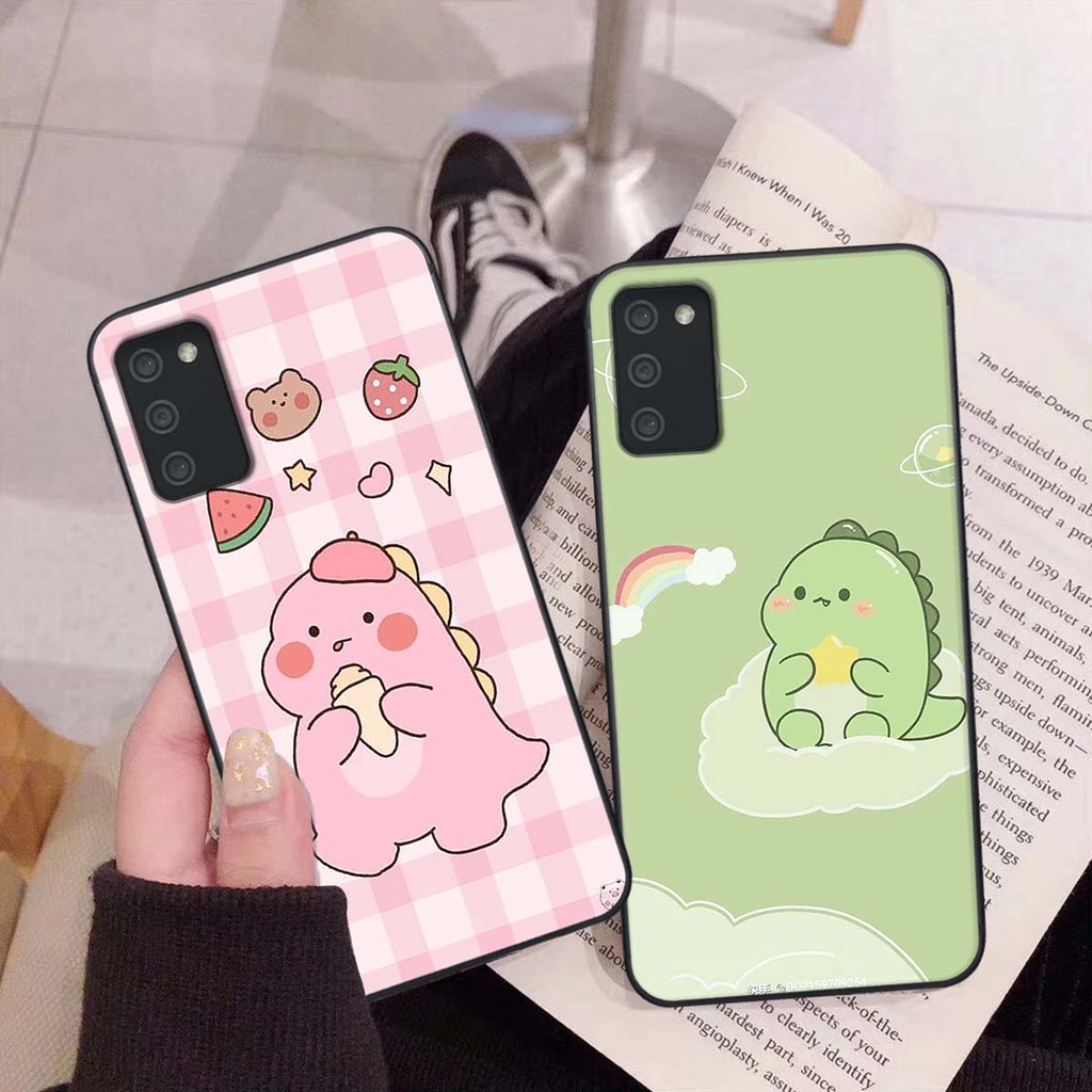 Ốp Samsung A02s / A03s in hình khủng long Dino siêu dễ thương