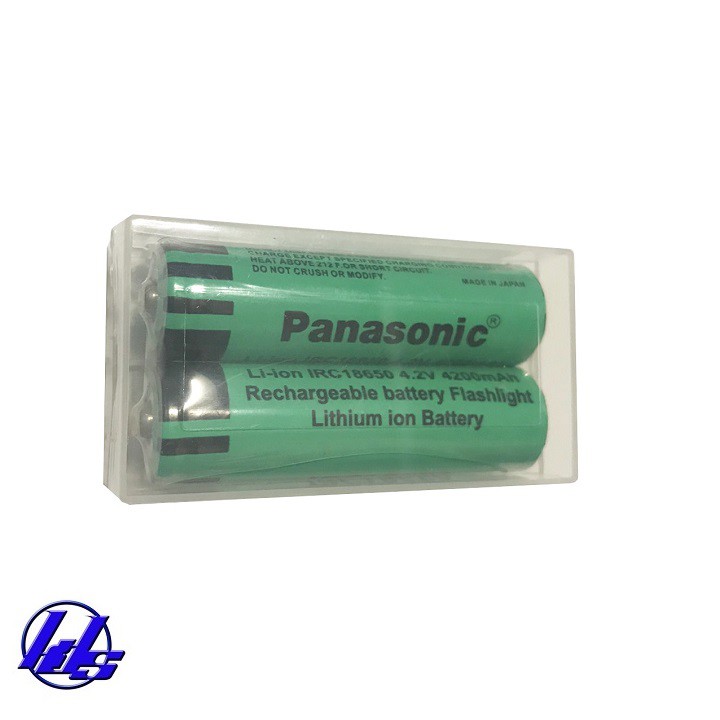 Combo 2 viên pin sạc 18650 (IRC18650) Panasonic 4200mAh tặng kèm hộp đựng