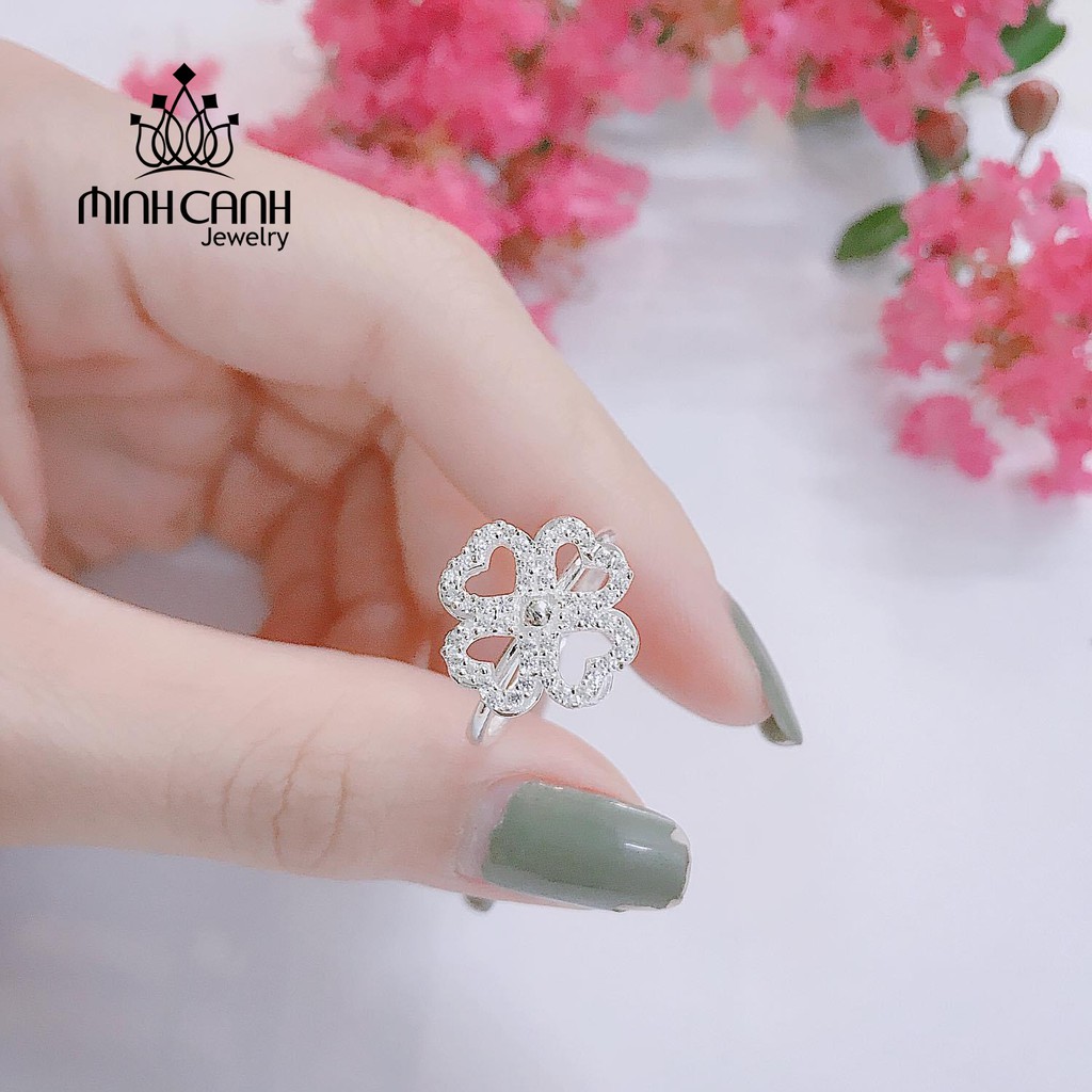 Nhẫn Bạc Cỏ 4 Lá Xoay 360 Độ Độc Đáo - Minh Canh Jewelry