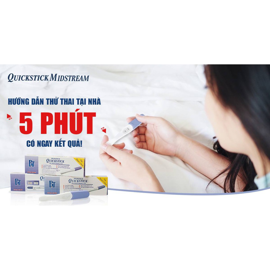 Que thử thai quickstick midstream - dòng sản phẩm thử thai cao cấp từ mỹ - ảnh sản phẩm 6