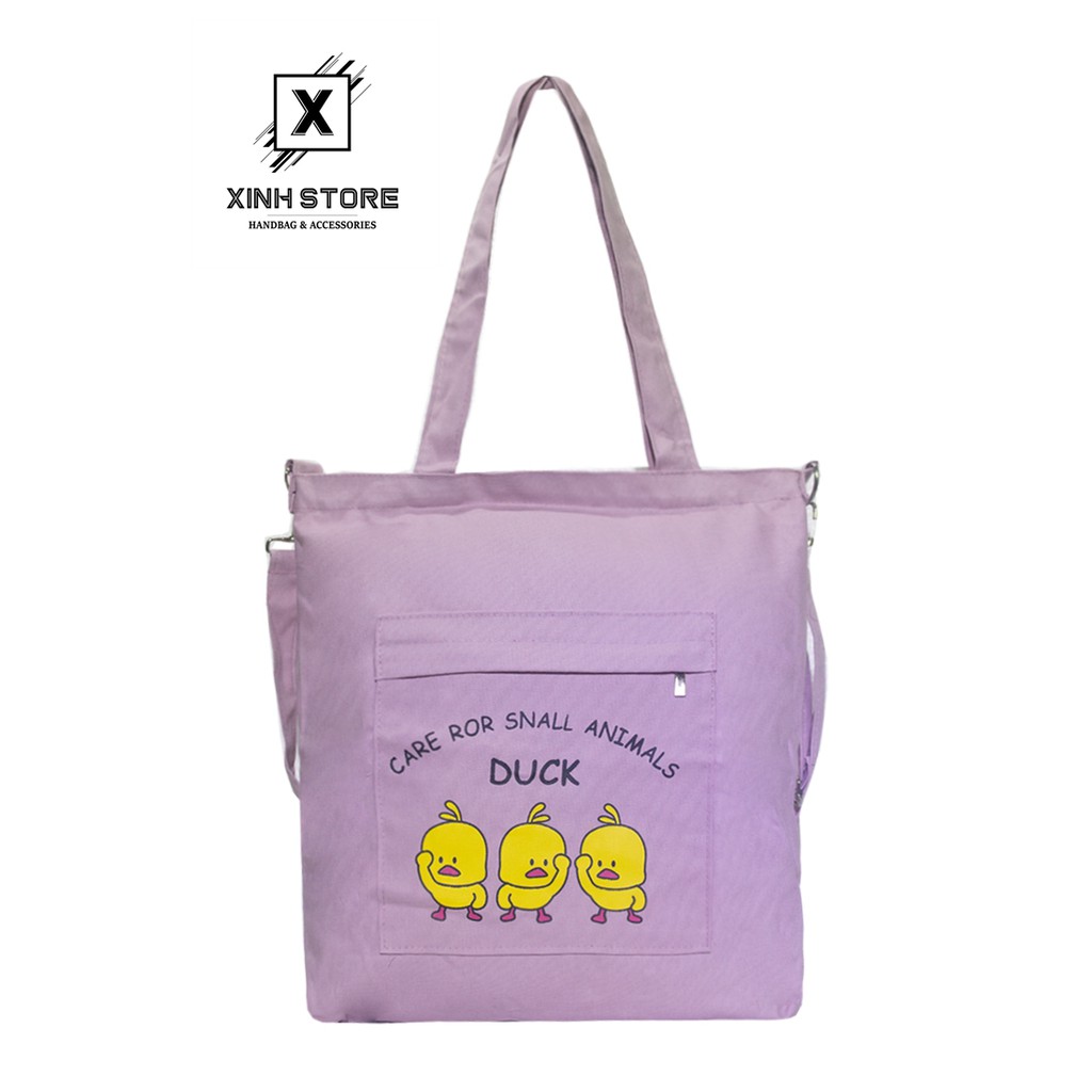 [Mã WABRBAGS giảm 20K đơn 99K] Túi Vải Đeo Chéo Tote Thời Trang Vit XinhStore