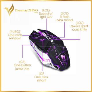 Chuột Gaming Máy Tính Có Dây T-WOLF V7 Chính Hãng Chuột Laptop Có Đèn Led RGB Game Thủ Chơi Game - Điện Máy OHNO