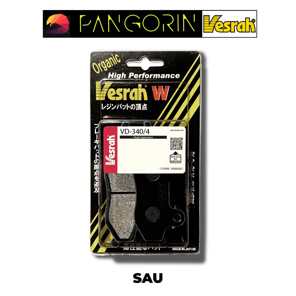 Vesrah - Bố thắng Má Phanh cho xe phân khối lớn mô tô Triumph Tiger 1200 bán kim loại Resin