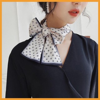 Khăn lụa thắt nơ công sở khăn quấn túi xách thời trang - Mã LUDA18