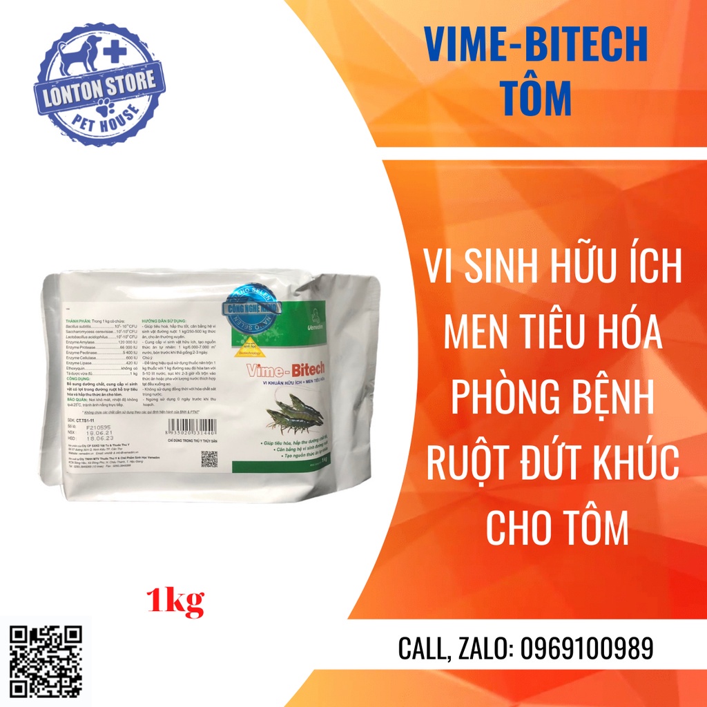 VEMEDIM Vime Bitech - vi sinh và enzyme đường ruột cho tôm  - Lonton store