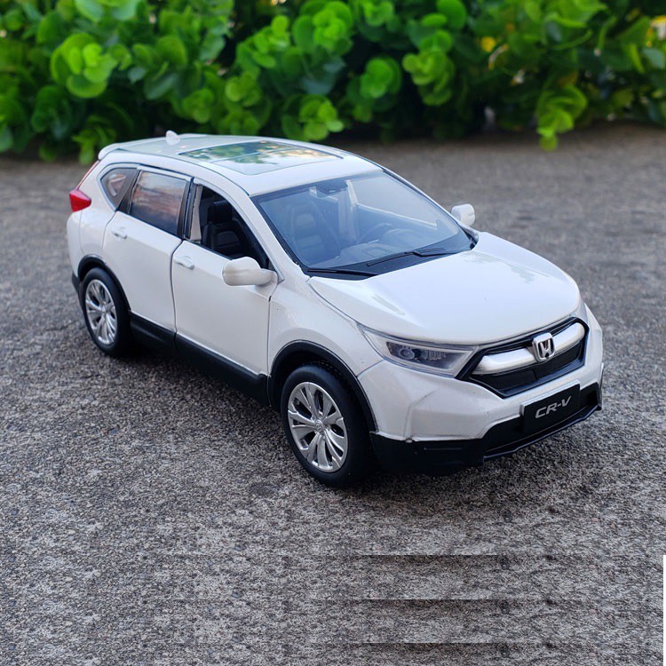 Xe mô hình ô tô Honda CRV tỉ lệ 1:32 bằng kim loại đồ chơi trẻ em xe có đèn và âm thanh động cơ