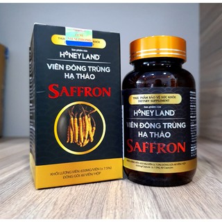 Viên đông trùng hạ thảo saffron 60 viên Honeyland giúp bồi bổ cơ thể