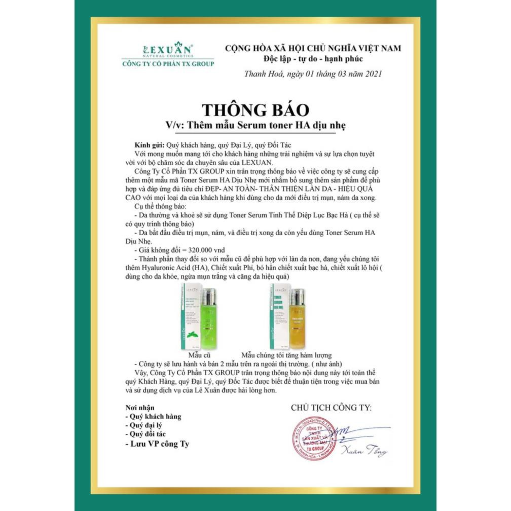 TONER HA DỊU NHẸ LÊ XUÂN- Hỗ trợ dưỡng da bạn khoẻ hơn,Dịu nhẹ cho làn da, dù là da nhạy cảm | BigBuy360 - bigbuy360.vn