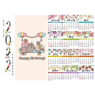 Lịch tường 2025 pusheen LA10 size A3