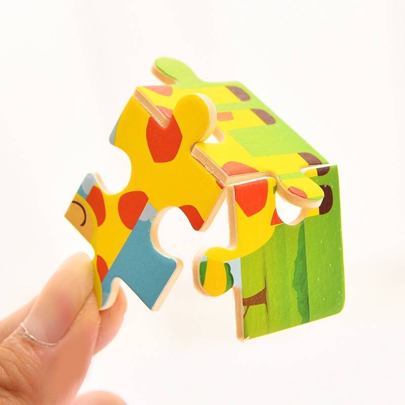 Bộ Đồ Chơi Ghép Hình HDY Gồm 9 Mảnh Bằng Chất Liệu Gỗ Họa Tiết Hoạt Hình Dành Cho Các Bé
