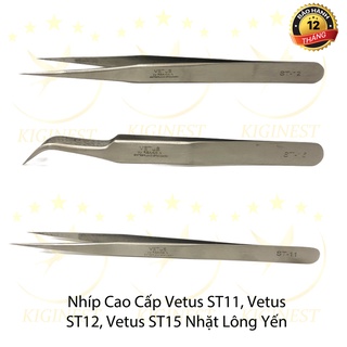NHÍP VETUS THỢ CAO CẤP NHẶT LÔNG TỔ YẾN, NỐI MI, GẮP LINH KIỆN - ĐẦU NHỌN, CẠNH BO TRÒN