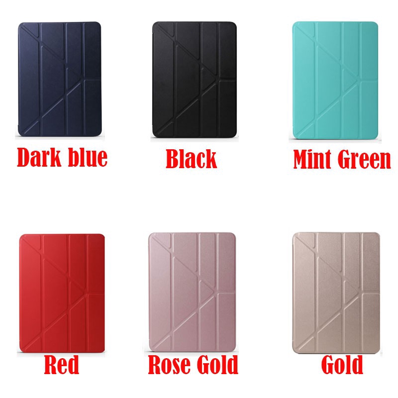 for iPad 9.7 2017 2018 Case PU Leather Flip Smart Stand Soft silicone Back Slim Protective Cover A1822 A1823 A1893 A1954