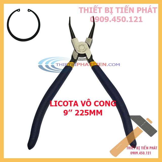 Kềm Mở Phe, Kìm Mở Phe Cao Cấp 5'' (125mm), 7'' (175mm), 9&quot; (230mm) Vô Cong LICOTA  Mã APT (Chính Hãng)