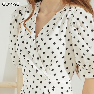 Đầm bi tay phồng DA644 GUMAC