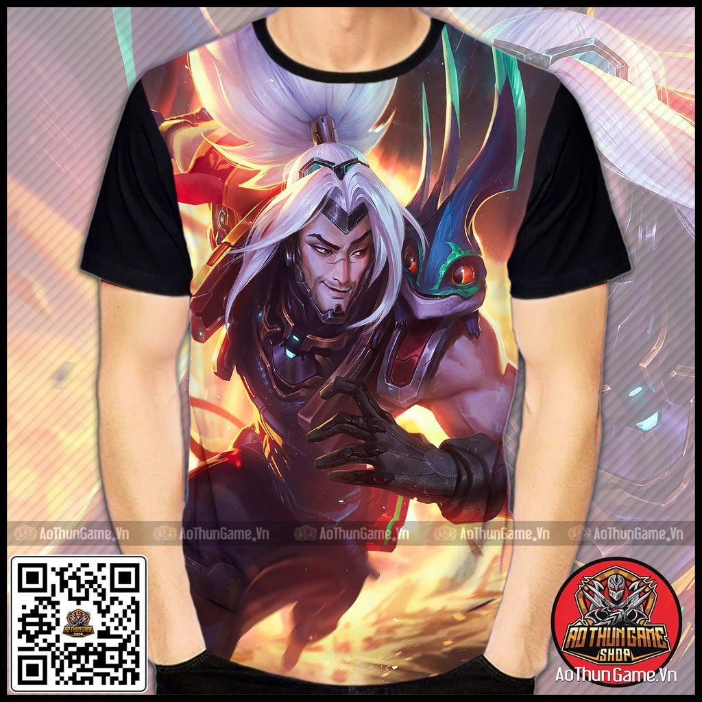 ☘️ Áo liên minh huyền thoại Yasuo kiếm khách không gian (3D Đen) Áo đấu Game Tốc Chiến LMHT LoL ☘️ (Shop AoThunGameVn)