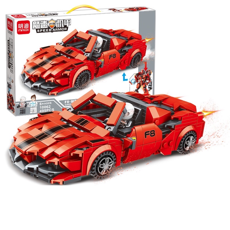 Đồ chơi lắp ráp xe biến hình robot, Đồ chơi lắp ráp xe đẳng cấp đủ 4 mẫu cho bé trai