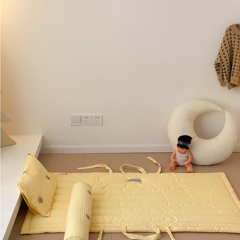 Đệm Cotton 80 Thêu Họa Tiết Hoạt Hình Phong Cách Hàn Quốc Cho Bé