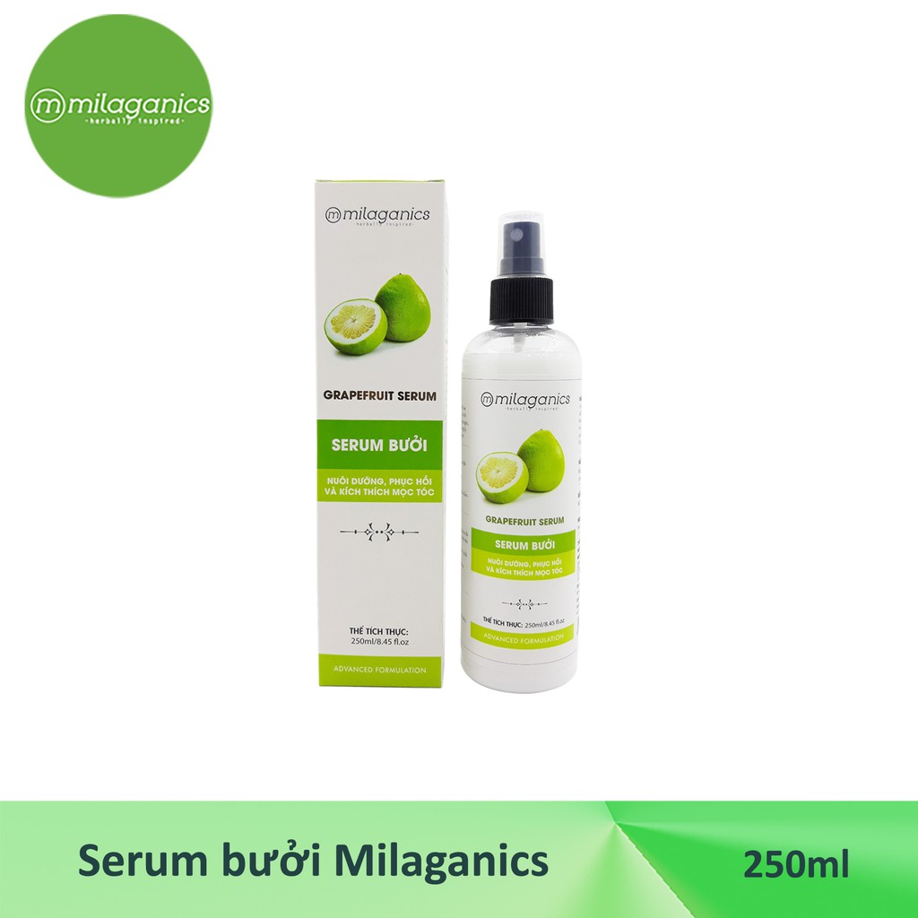 Serum bưởi kích thích mọc tóc Milaganics 250ml/ chai