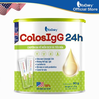 Sữa non nguyên chất ColosIgG 24h 90g (Lon/ 60gói x 1.5g)_Duchuymilk