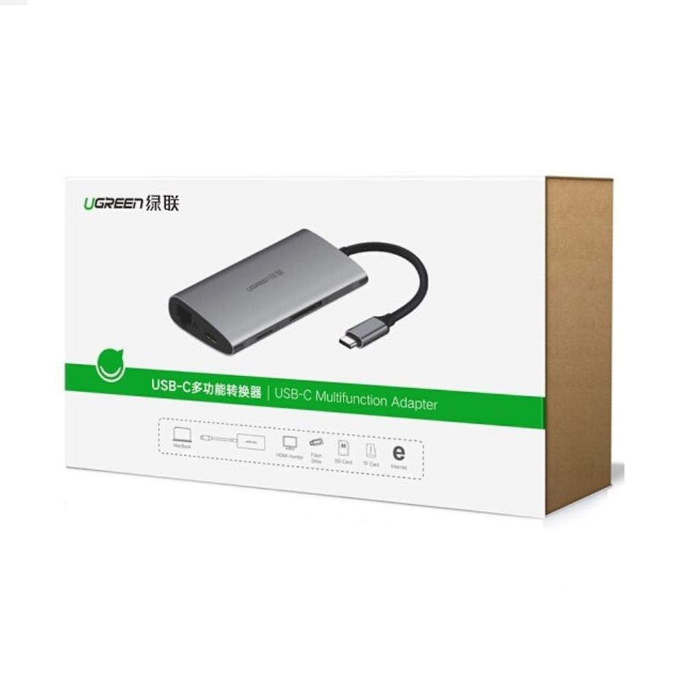 Cáp USB type-C to VGA/USB 3.0/SD/TF/Lan Ugreen 50539