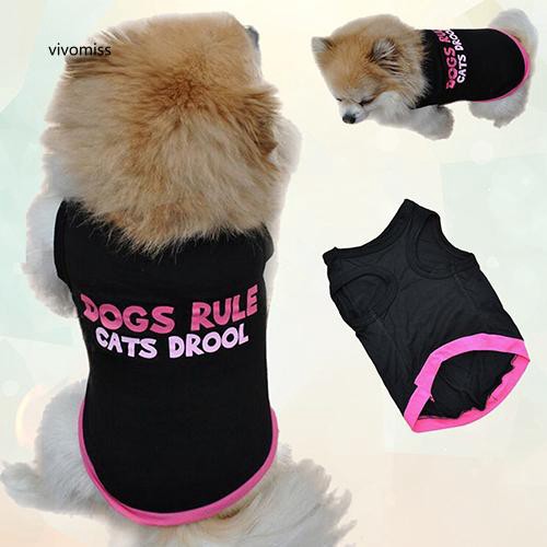 Áo thun cotton họa tiết chữ đáng yêu cho thú cưng