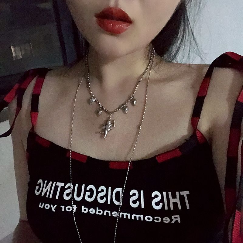 Dây Chuyền Hợp Kim Mặt Hình Trái Tim Xinh Xắn
